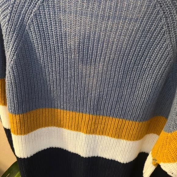 Full Circle Trends  Color Blocked VNevk Cardigan Size Large NWT - Picture 8 of 8